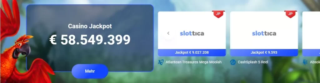 Slottica Jackpot Casino Banner.