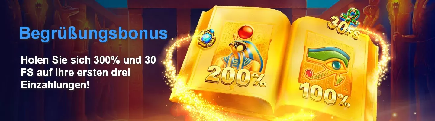 Begrüßungsbonus Slottica Casino mit Horus Slot.
