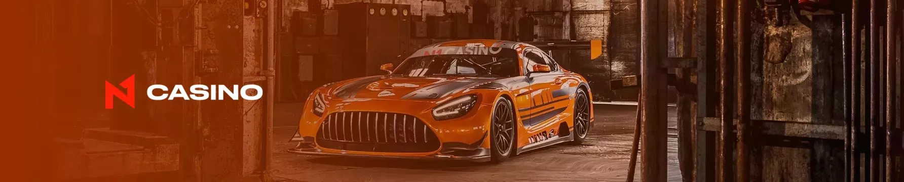 N1 Casino logo on a sport tuned fast car.
