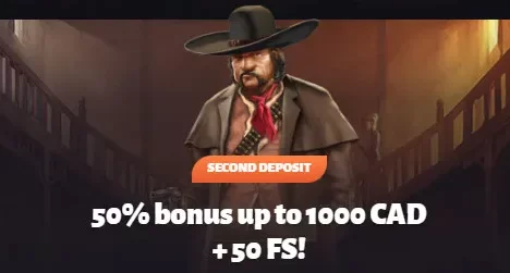 Second deposit bonus banner.