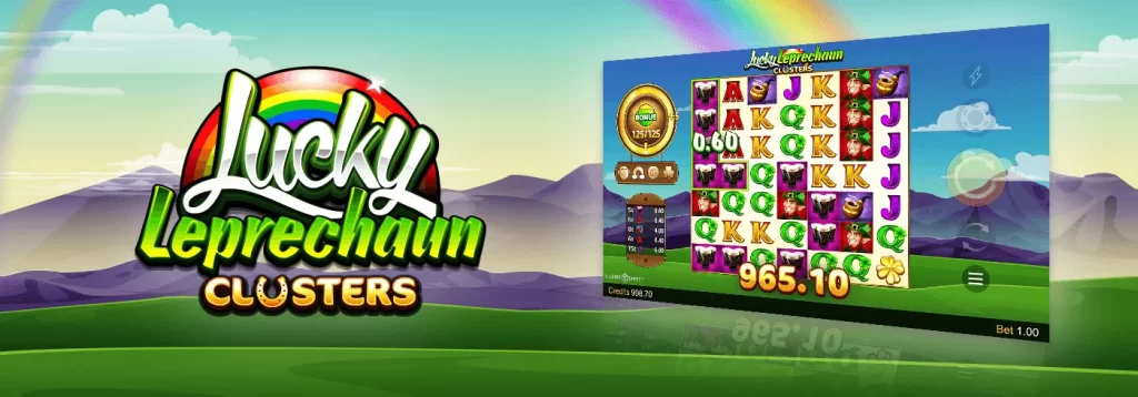 12 slots releases in March 2022: Lucky Leprechaun Clusters slot image.